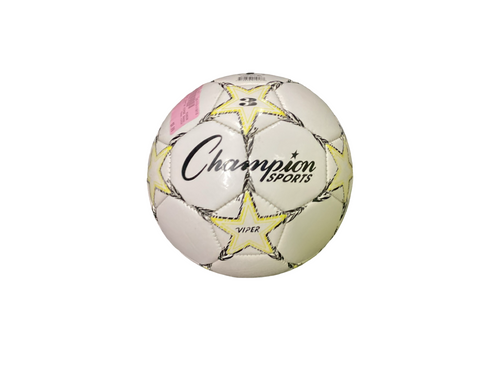 Vist Large View of Product Image Which is Used Champion Sports VIPER All Size Soccer Ball White 3