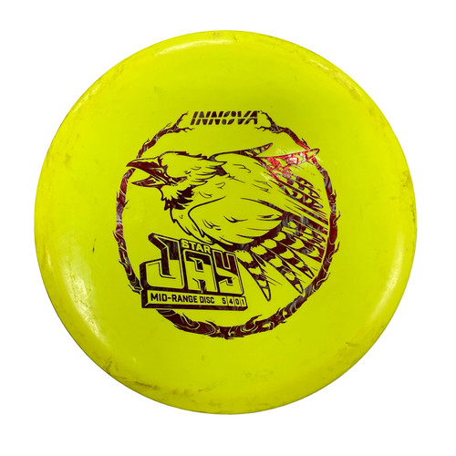 Vist Large View of Product Image Which is Used Innova S JAY Disc Golf Mid Range Yellow