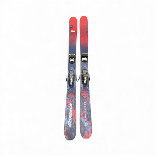 Vist Large View of Product Image Which is Used Nordica ENFORCER 177CM Mens DH Ski/Binding Navy Blue And Red 177 cm