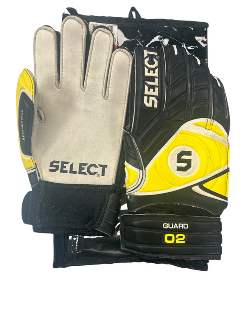 Vist Large View of Product Image Which is Used SELECT Soccer Goalie Gloves Black And Optic Yellow 8