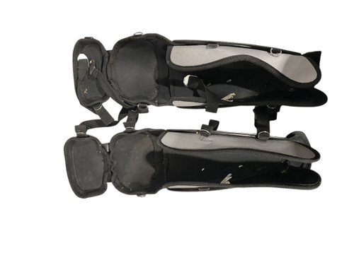 Vist Large View of Product Image Which is Used Champro SHIN GUARDS Catchers Leg Guards Black Intermed