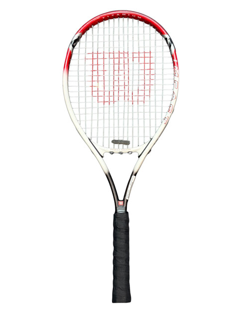 Vist Large View of Product Image Which is Used Wilson IMPACT Adult Tennis Racquet Red Unknown