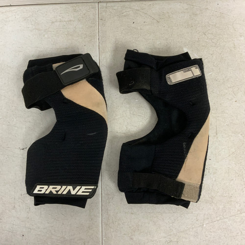 Vist Large View of Product Image Which is Used Brine Lacrosse Arm Pads/Guards Black Senior