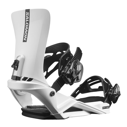 Vist Large View of Product Image Which is New Salomon Rhythm 2026 Snowboard Bindings- White Size SM