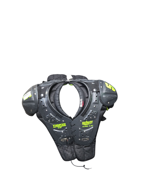 Vist Large View of Product Image Which is Used Schutt YFLEX PADS YOUTH FB Shoulder Pads Black XL