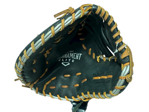 Vist Large View of Product Image Which is Used Easton TOURNAMENT ELITE TE B3125 Leather Junior Baseball First Base Mitt LH Throw Black 12 1/2"
