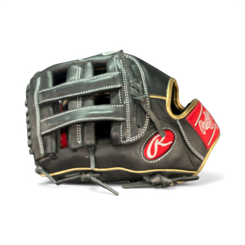 Vist Large View of Product Image Which is Used Rawlings ELITE SERIES BB/SB Glove LH Throw Black 13"