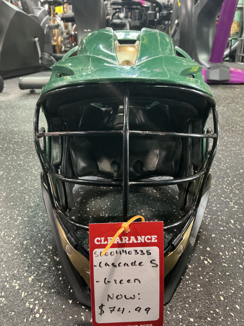 Vist Large View of Product Image Which is Used Cascade S Lacrosse Helmet Green One Size