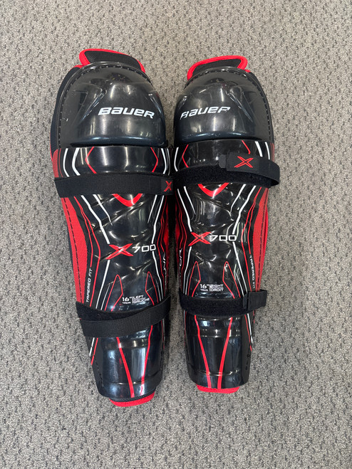 Vist Large View of Product Image Which is Used Bauer VAPOR X700 S/G Senior Shin Guards None 16"
