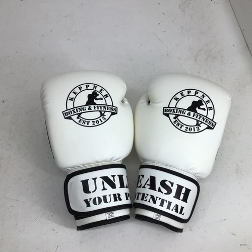 Vist Large View of Product Image Which is Used NEW 16 OZ BOXING GLOVES Boxing Gloves White Senior