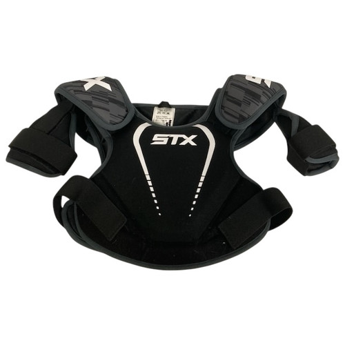 Vist Large View of Product Image Which is Used STX STALLION 75 Lacrosse Shoulder Pads Black SM