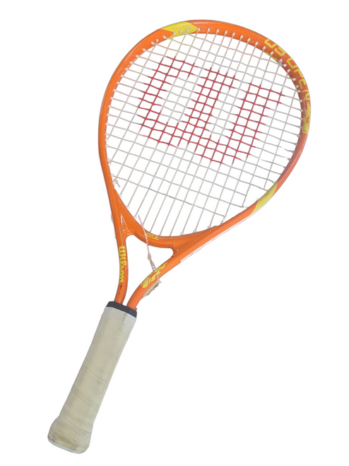 Vist Large View of Product Image Which is Used Wilson JR RACQUET Junior Tennis Racquet Orange 21"