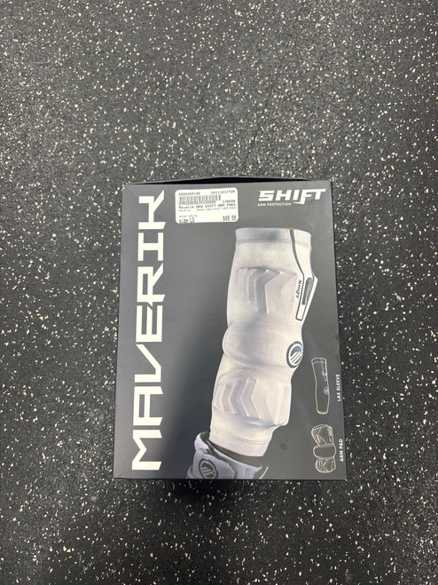 Vist Large View of Product Image Which is Used Maverik NEW SHIFT ARM PADS Lacrosse Arm Pads/Guards White LG