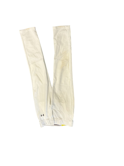 Vist Large View of Product Image Which is Used Under Armour BASEBALL PANTS BB/SB Pant Boys White MD Tall