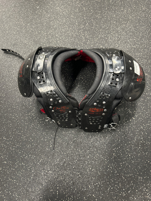 Vist Large View of Product Image Which is Used Schutt MID FLEX FB Shoulder Pads Black LG
