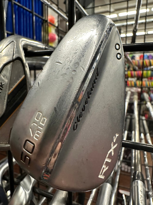 Vist Large View of Product Image Which is Used Cleveland RTX4 CHROME Golf Wedge Mens RH 50 Degree