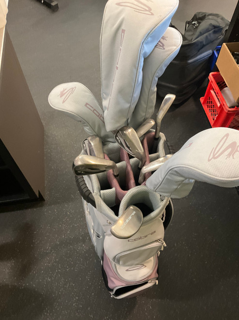 Vist Large View of Product Image Which is Used Cobra XL Womens Package Set RH White And Pink 12 Piece