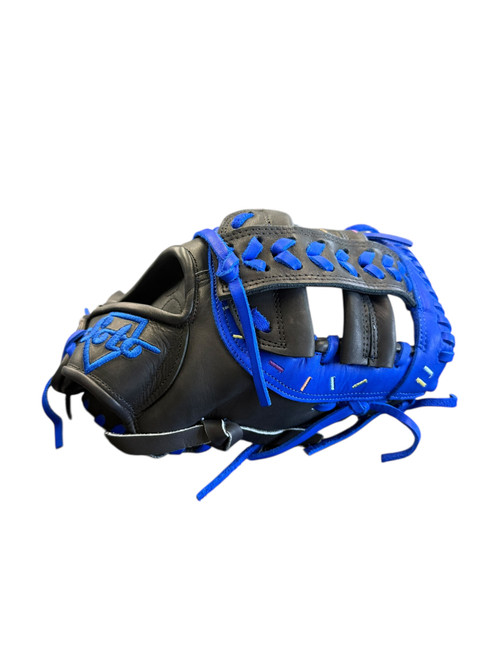 Vist Large View of Product Image Which is Used CLASSIC 1ST BASE BB First Base RH Throw Black And Royal Blue 12"
