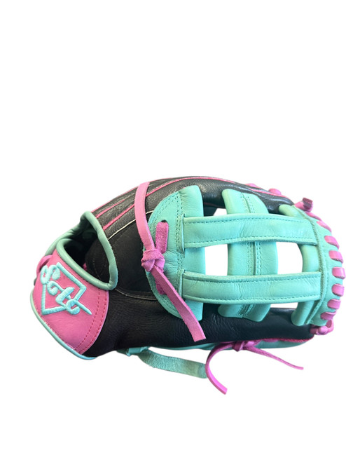 Vist Large View of Product Image Which is New Soto CLASSIC S20 BB Glove RH Throw Pink And Black 12"