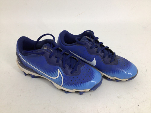 Vist Large View of Product Image Which is Used Nike ALPHA HUARACHE 4 KEYSTONE JR 4.5 BB/SB BB/SB Cleats Royal Blue Junior 04.5
