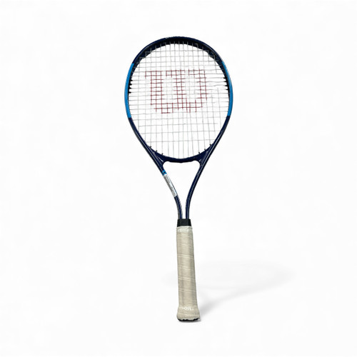 Vist Large View of Product Image Which is Used Wilson ULTRA POWER XL 112 RACQUET Adult Tennis Racquet Navy Blue 3 3/8"