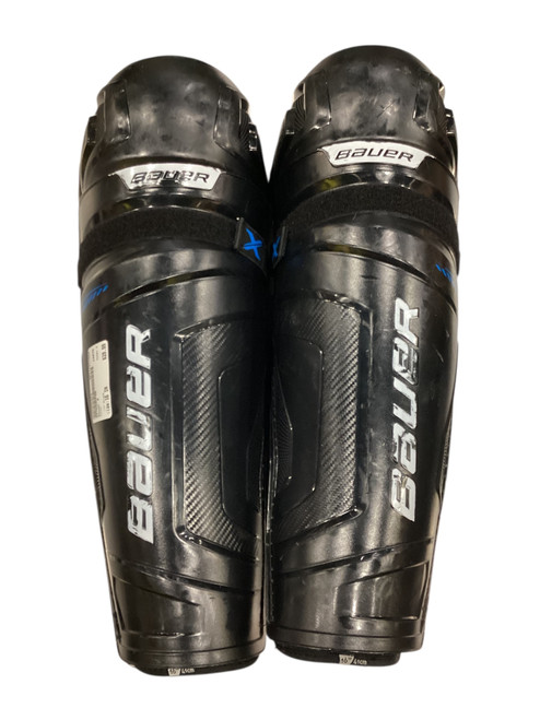 Vist Large View of Product Image Which is Used Bauer X Senior Shin Guards Black 16"