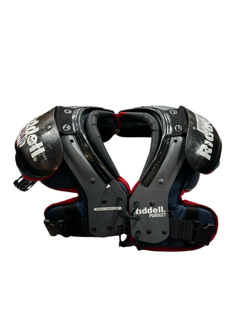 Vist Large View of Product Image Which is Used Riddell PURSUIT FB SP SM FB Shoulder Pads Grey SM