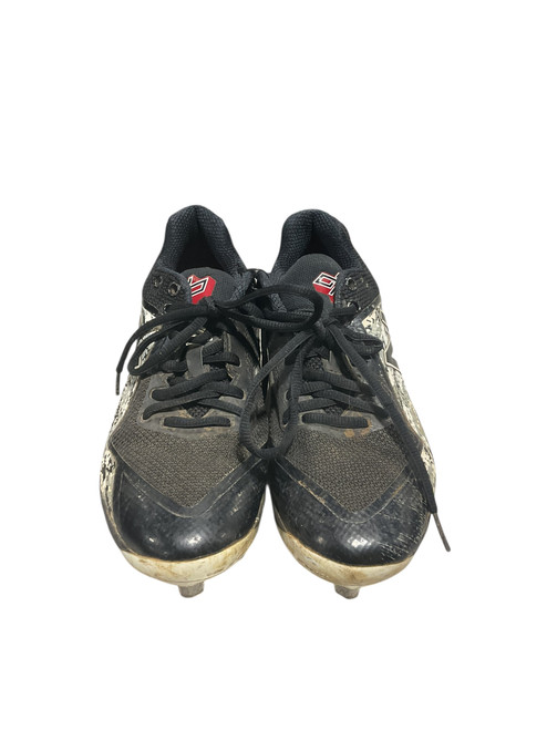 Vist Large View of Product Image Which is Used New Balance METAL CLEAT BLK BB/SB Cleats Black Senior 7.5