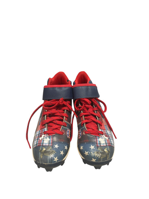 Vist Large View of Product Image Which is Used Under Armour BRYCE HARPER BB/SB Cleats Navy Blue Junior 01