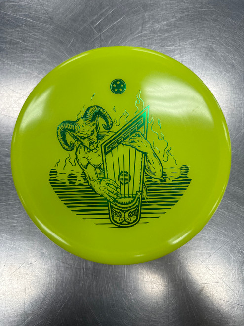 Vist Large View of Product Image Which is Used Westside VIP GLOW HARP Disc Golf Putter Optic Yellow