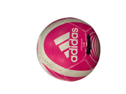 Vist Large View of Product Image Which is Used Adidas STARLANCER CLUB BALL 4 All Size Soccer Ball White And Neon Pink 4