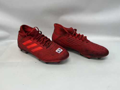 Vist Large View of Product Image Which is Used Adidas Soccer Cleats Red Senior 9.5