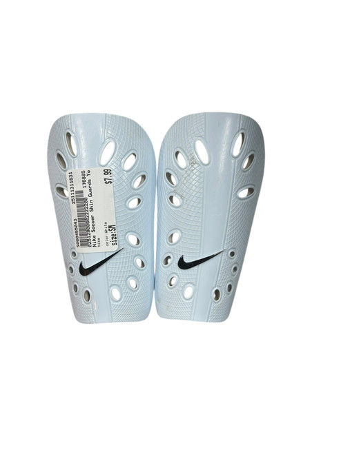 Vist Large View of Product Image Which is Used Nike Soccer Shin Guards Youth White SM