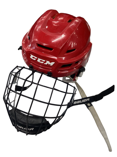 Vist Large View of Product Image Which is Used CCM TACKS 710 S Helmet Cage Combo Red SM