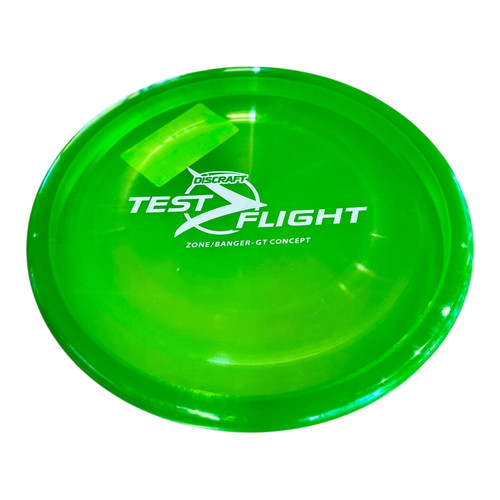 Vist Large View of Product Image Which is Used Discraft TEST FLIGHT ZONE BANGER GT CONCEPT Disc Golf Putter Green 175g