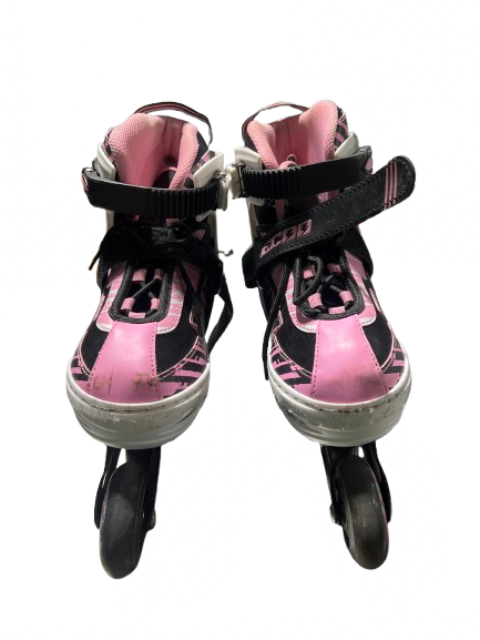 Vist Large View of Product Image Which is Used ECCO ADJUSTABLE ROLLERBLADES Junior Rec Fitness Skates Pink Adjustable