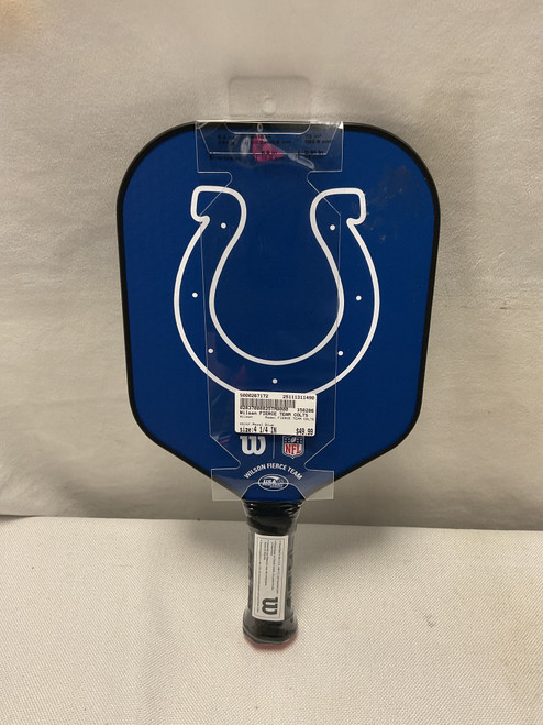 Vist Large View of Product Image Which is Used Wilson FIERCE TEAM COLTS Pickleball Racquet Royal Blue 4 1/4"