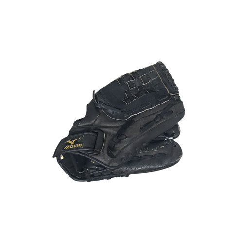 Vist Large View of Product Image Which is Used Mizuno MMX 128P BB/SB Glove RH Throw Black 12"