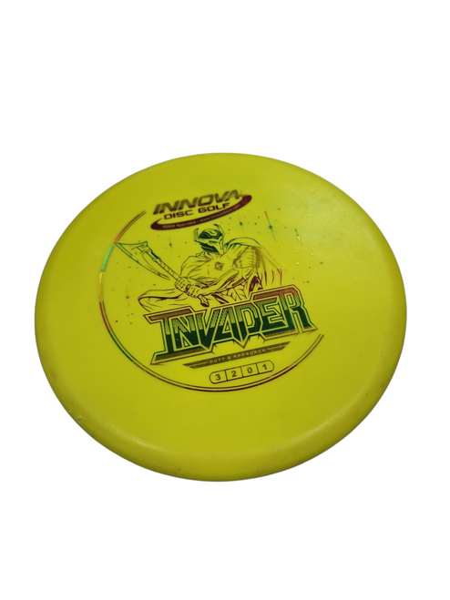 Vist Large View of Product Image Which is Used Innova INVADER DX Disc Golf Putter Yellow