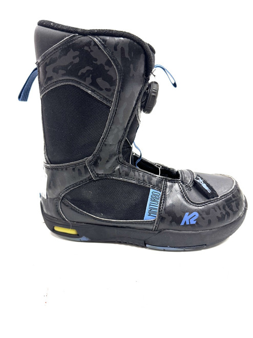 Vist Large View of Product Image Which is Used K2 MINI TURBO BOA Boys Snowboard Boots Black Junior 04