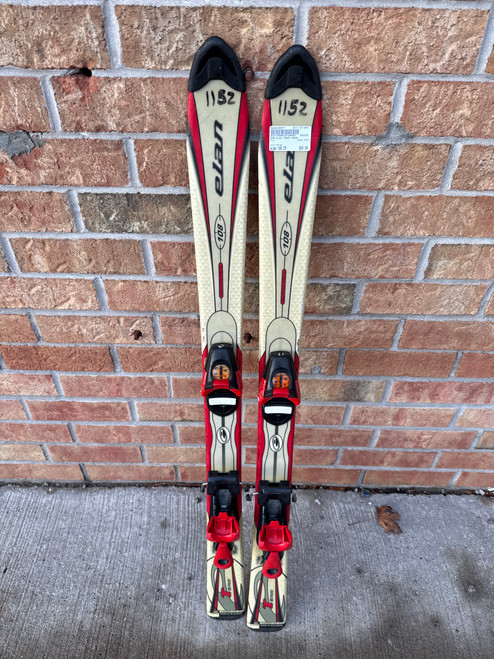 Vist Large View of Product Image Which is Used Elan TEAM Boys DH Ski/Binding Beige 108 cm