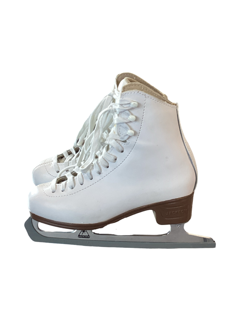 Vist Large View of Product Image Which is Used Jackson MYSTIQUE SIZE 3.5 Girls Figure Skate White Junior 03.5