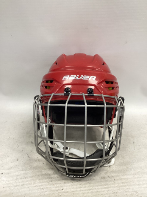 Vist Large View of Product Image Which is Used Bauer REAKT 95 Hockey Helmet Only RED 