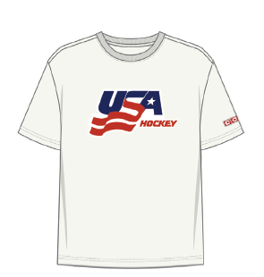 Vist Large View of Product Image Which is  CCM Short Sleeve T-Shirt White USA