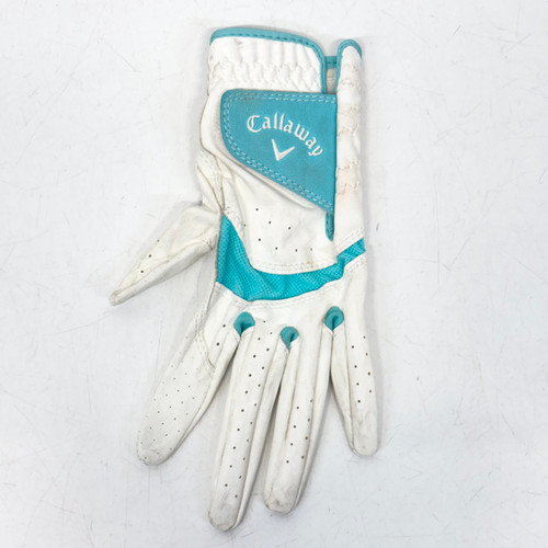 Vist Large View of Product Image Which is Used Callaway YOUTH LH GOLF GLOVE Jr Golf Glove Turquoise Fits all