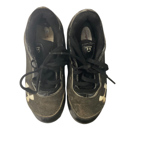 Vist Large View of Product Image Which is Used Under Armour BB/SB CLEATS BB/SB Cleats Black Youth 12.0