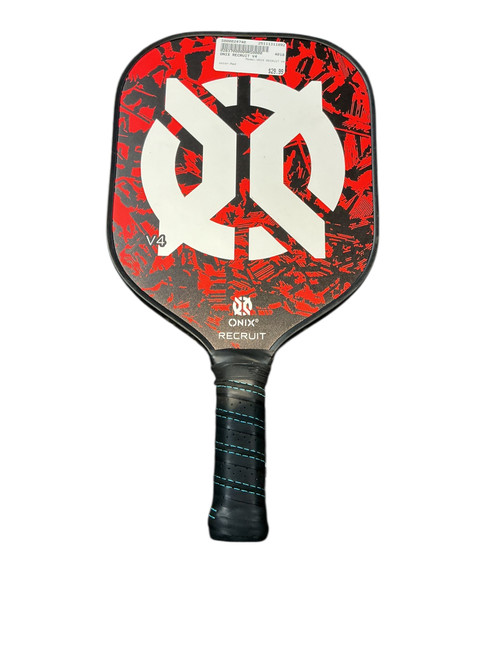 Vist Large View of Product Image Which is Used ONIX RECRUIT V4 Pickleball Racquet Red