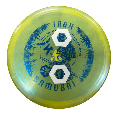 Vist Large View of Product Image Which is Used Discmania IRON SAMURAI Disc Golf Putter Yellow