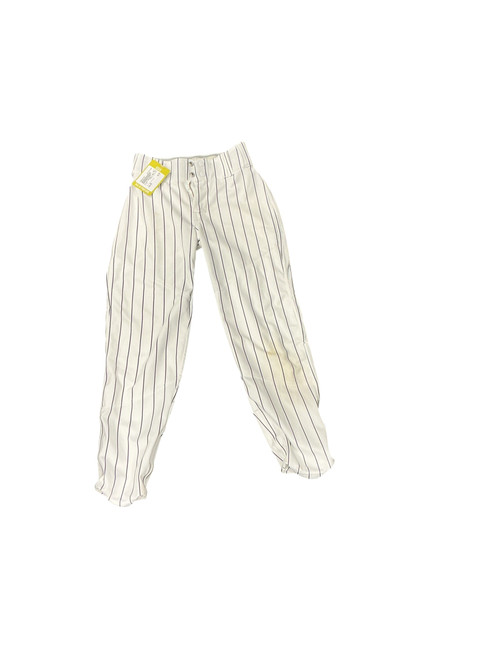 Vist Large View of Product Image Which is Used Alleson BASEBALL PANTS YOUTH BB/SB Pant Boys White And Black MD