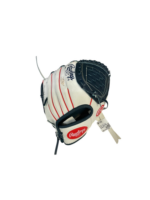 Vist Large View of Product Image Which is Used Rawlings WPL95WN BB/SB Glove RH Throw White 9 1/2"